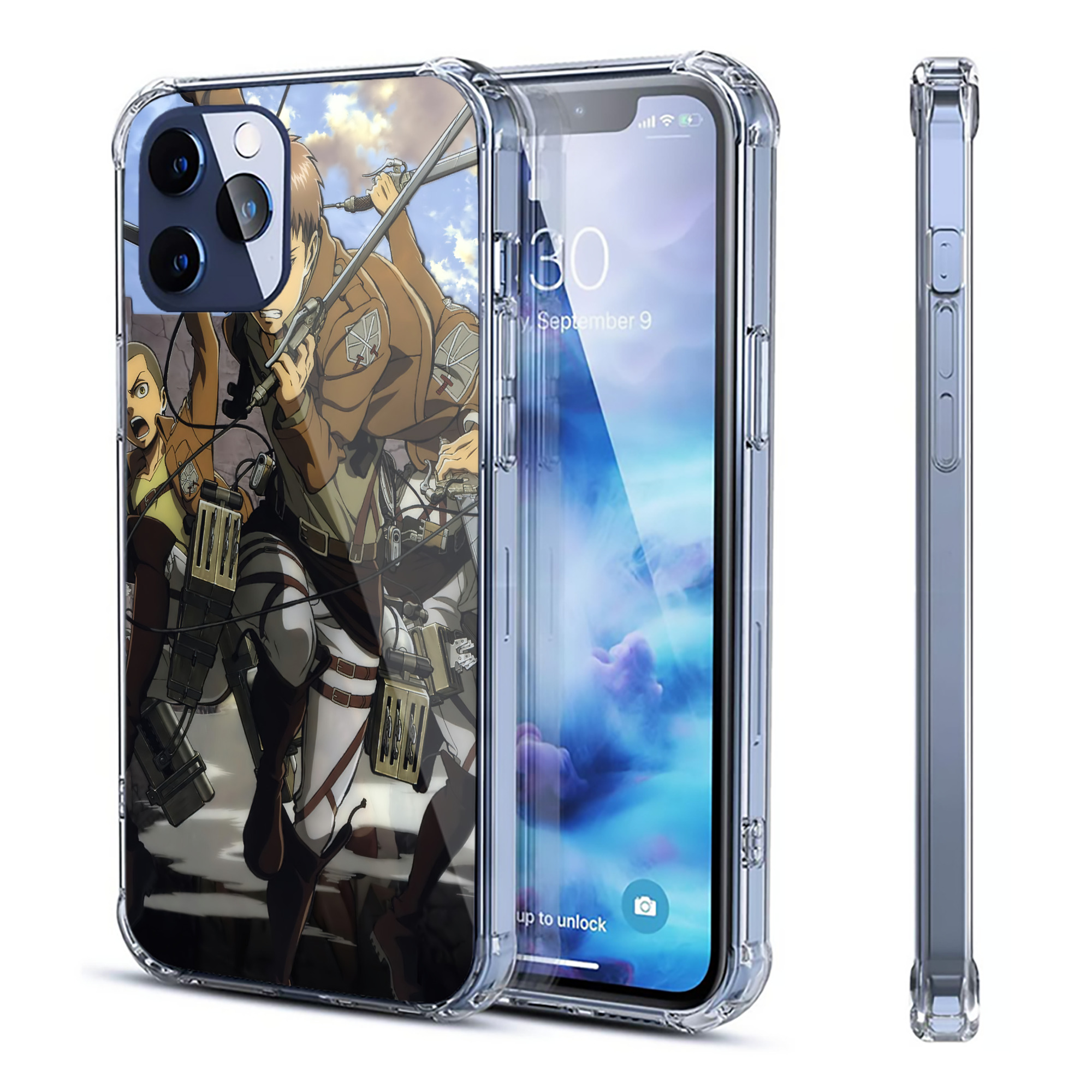 （画像用） 進撃の巨人 Attack on Titan 【iPhone 12シリーズ対応】透明スマホケース（クリアソフトケース）